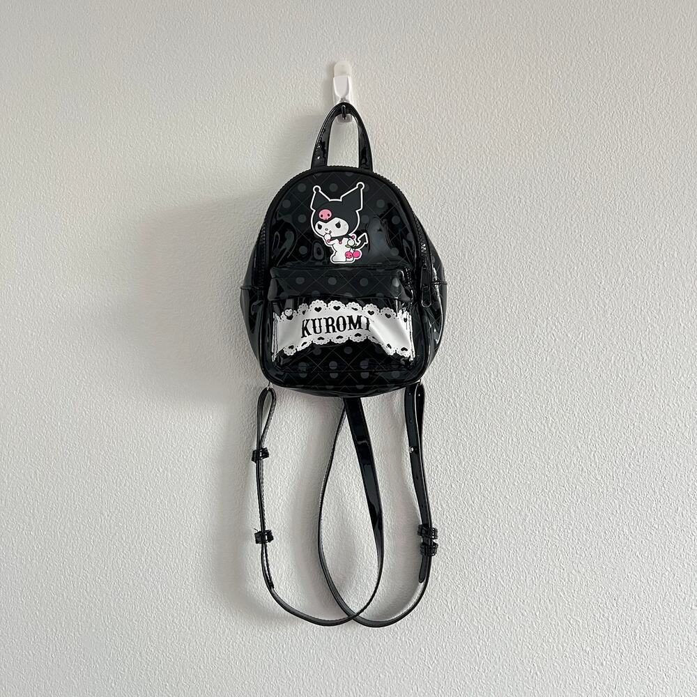 KuromiXDumbgood 2021 Black Convertible Mini Backpack Kawaii Dark Girly Goth-Punk